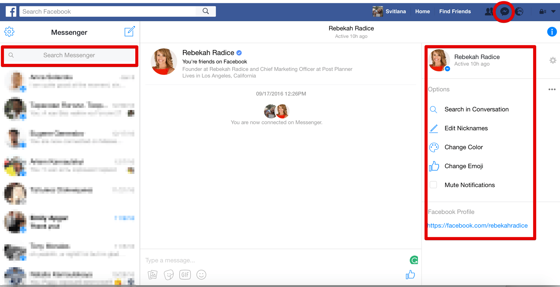 Facebook messenger friends list disappeared